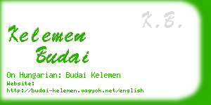 kelemen budai business card